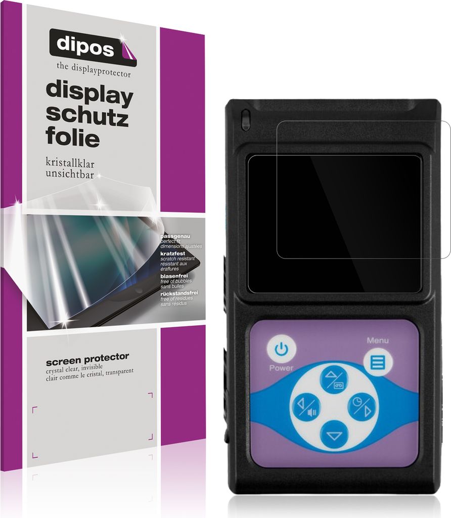 4x Schutzfolie für Pulox PO-650B klar Displayschutzfolie Folie Display Schutz dipos