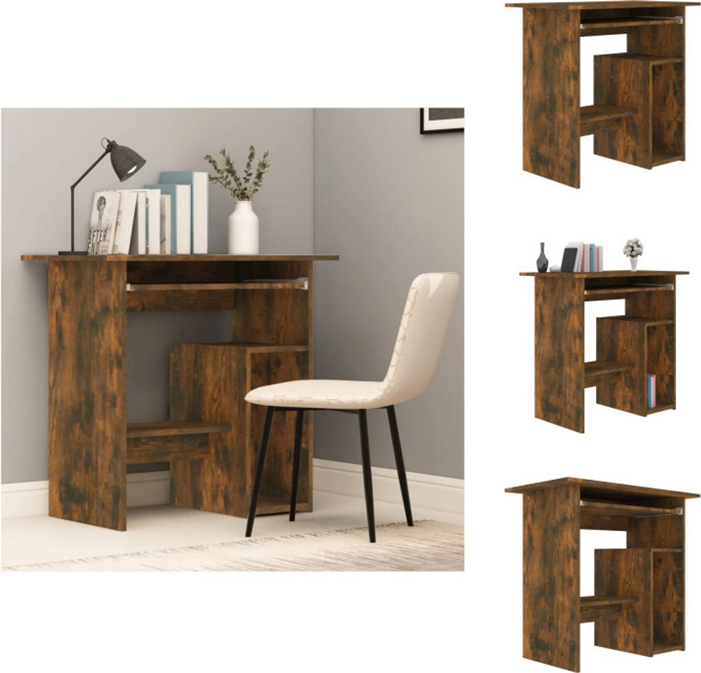 vidaXL Schreibtisch Räuchereiche 80x45x74 cm Holzwerkstoff - Schreibtische