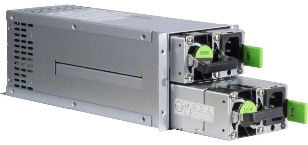 Alimentation redondante 550W Inter-Tech à haut rendement pour IPC - 2