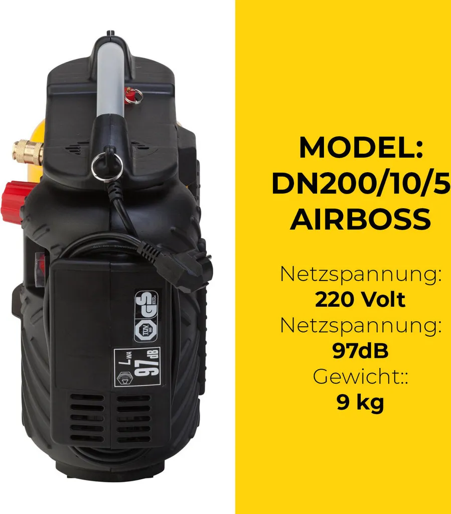 Compresseur sans huile Stanley 10 bar - Modèle DN 200/10/5 compact 5L - 31