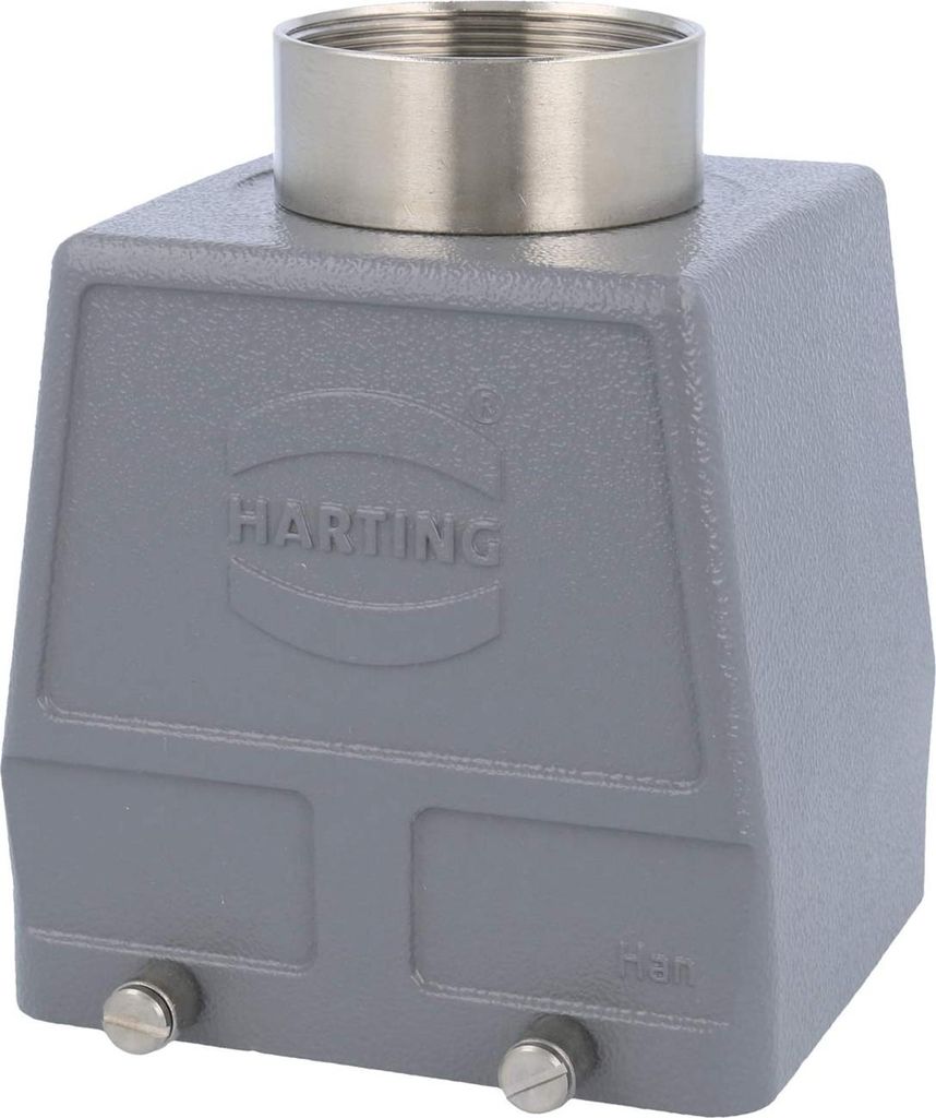 HARTING Han 32B Tüllengehäuse hoch, 1xPG36 gerader Kabelabgang, für 2 Bügel (am Unterteil) Verschraubung PG36
