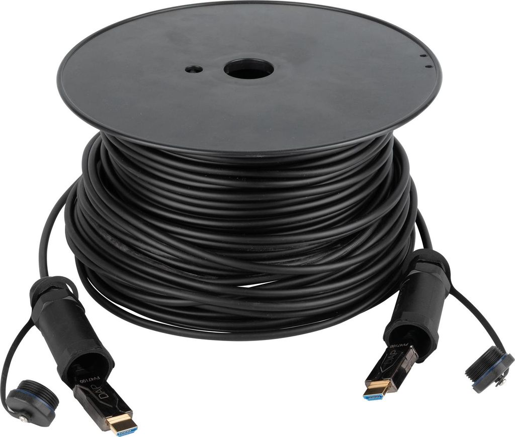 DAP Armoured HDMI 2.1 AOC 8K Fibre Cable 100 m - gepanzert - vergoldet
