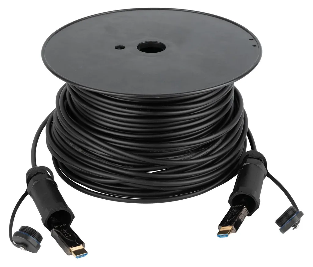 Câble HDMI 8K Fibre Optique blindé 100m pour installation longue portée