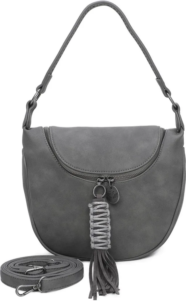Fritzi aus Preußen Mieka01 Sac à Épaule Hobo Anthra Gris pour Femme