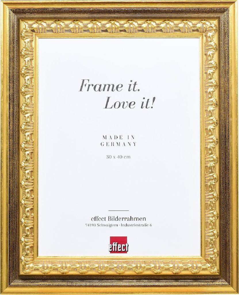 Fotorahmen aus Holz Effect Profile 80 Gold 25x80 cm mit Museumsglas