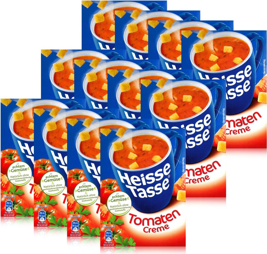 Heisse Tasse Tomaten Creme mit Croûtons 3 Beutel á 21g Produktbild 