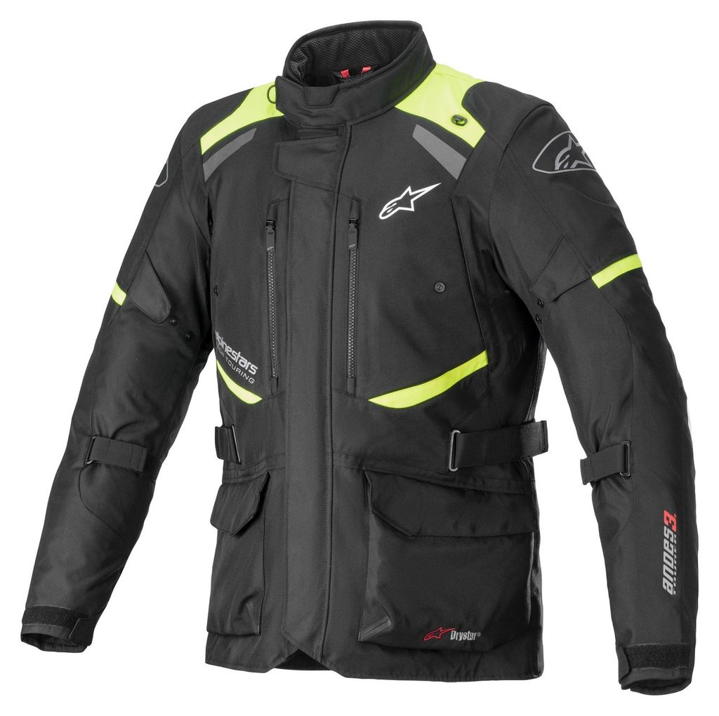Alpinestars Andes V3 Drystar Jacket Black/Yellow Fluo 3XL Textiljacke