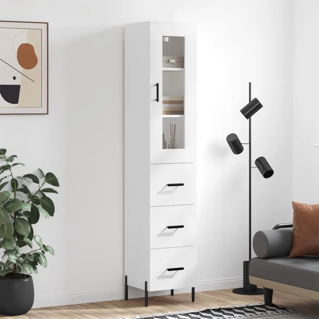 Mobile Colonna Bianca vidaXL 34,5x34x180 cm - Dispensa Moderna Multiuso