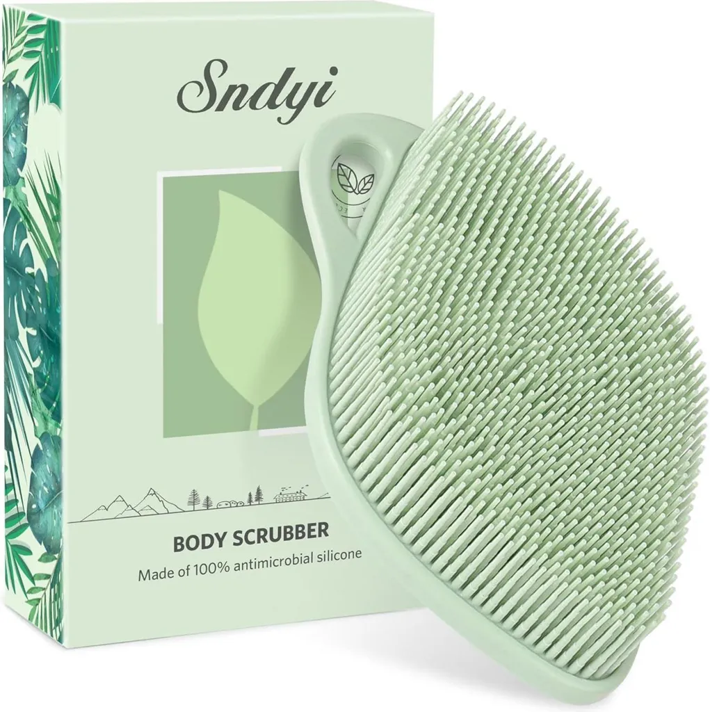 Brosse de douche silicone anti-irritation pour les peaux très sensibles