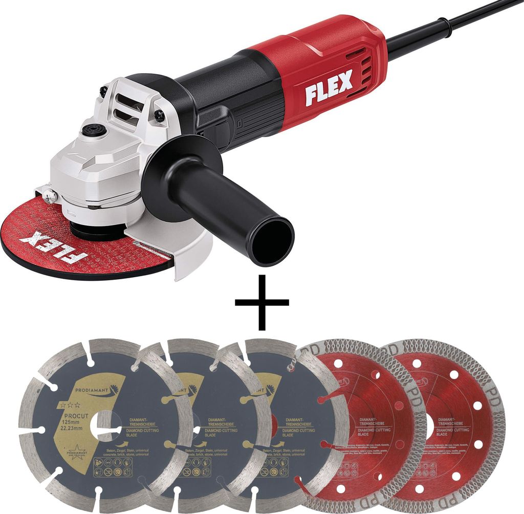FLEX Winkelschleiferset zum Trennen – Flex L850 mit Diamanttrennscheiben für