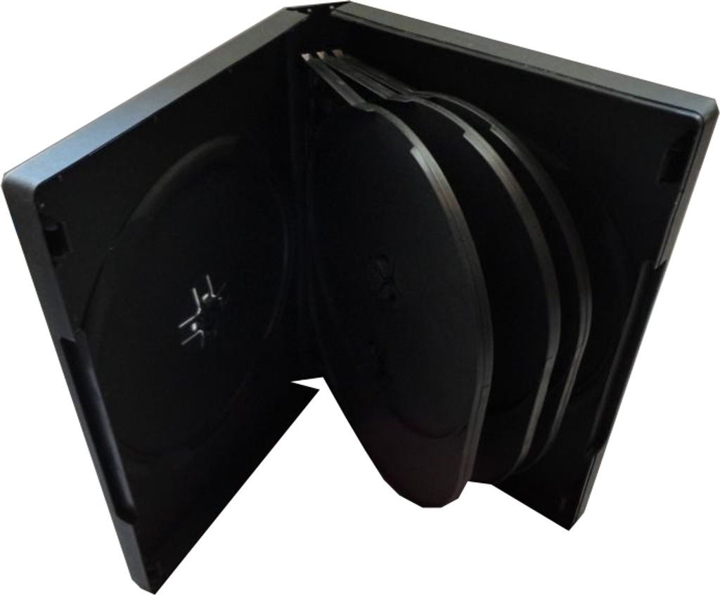 DVD CD Box 8fach 8er Hülle black