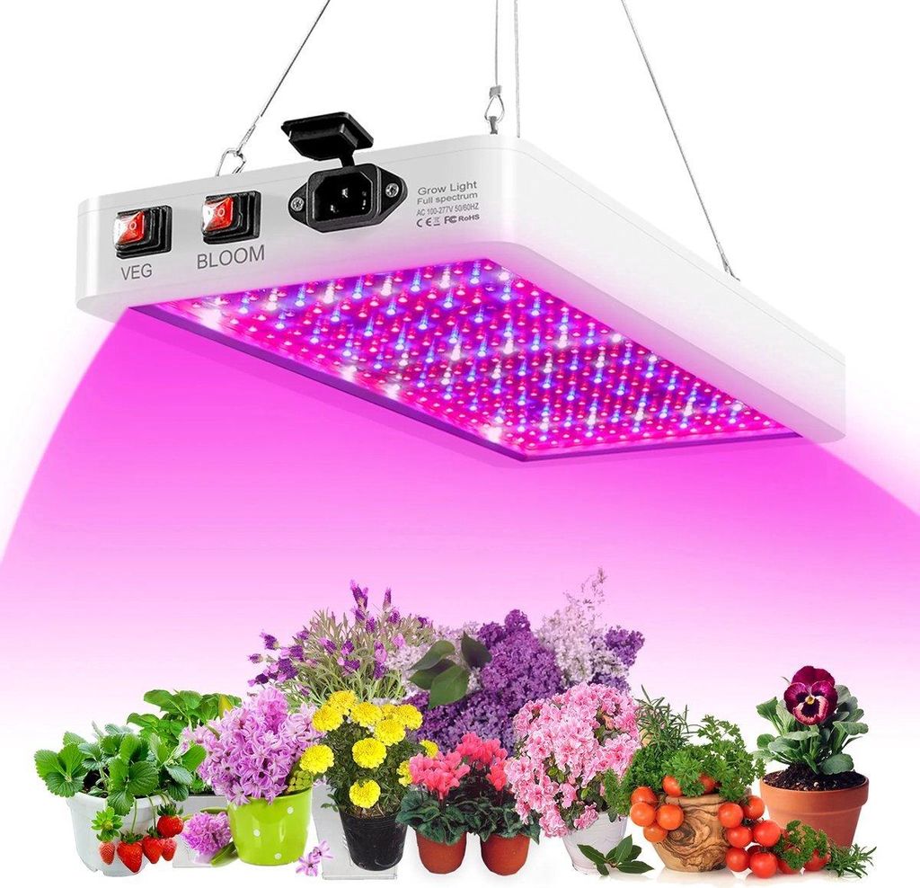 312 LED Kweeklamp – Full Spectrum Grow Light, Veg & Bloom Modus, IP65, 68W