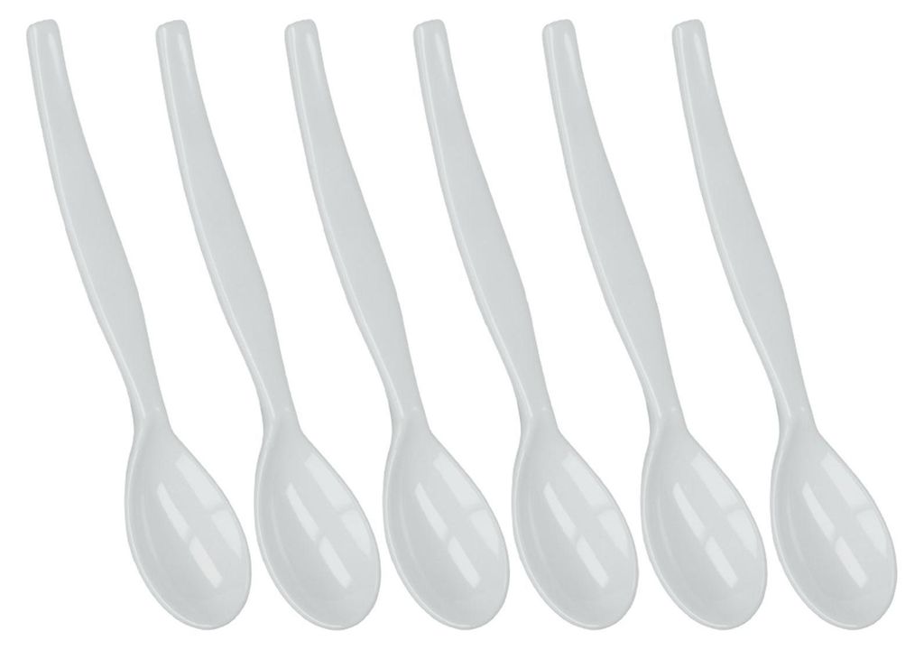 Eierlöffel Kunststoff, 6 tlg., weiss, Länge: 130 mm Obrázok produktu 