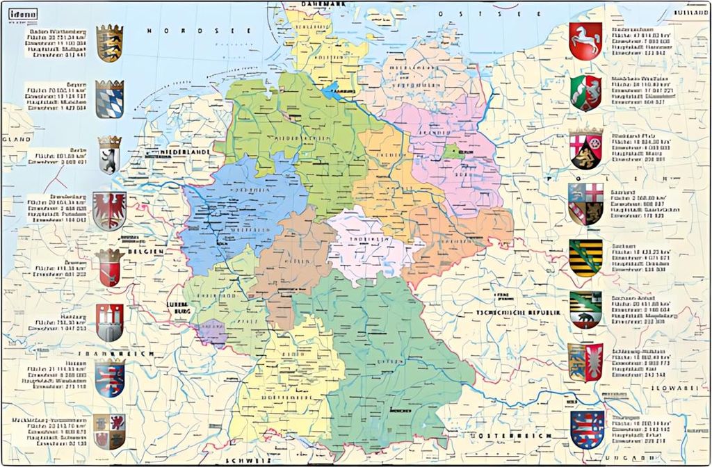 Schreibunterlage Idena PP Deutschland, 58,5x38,5cm Produktbild 
