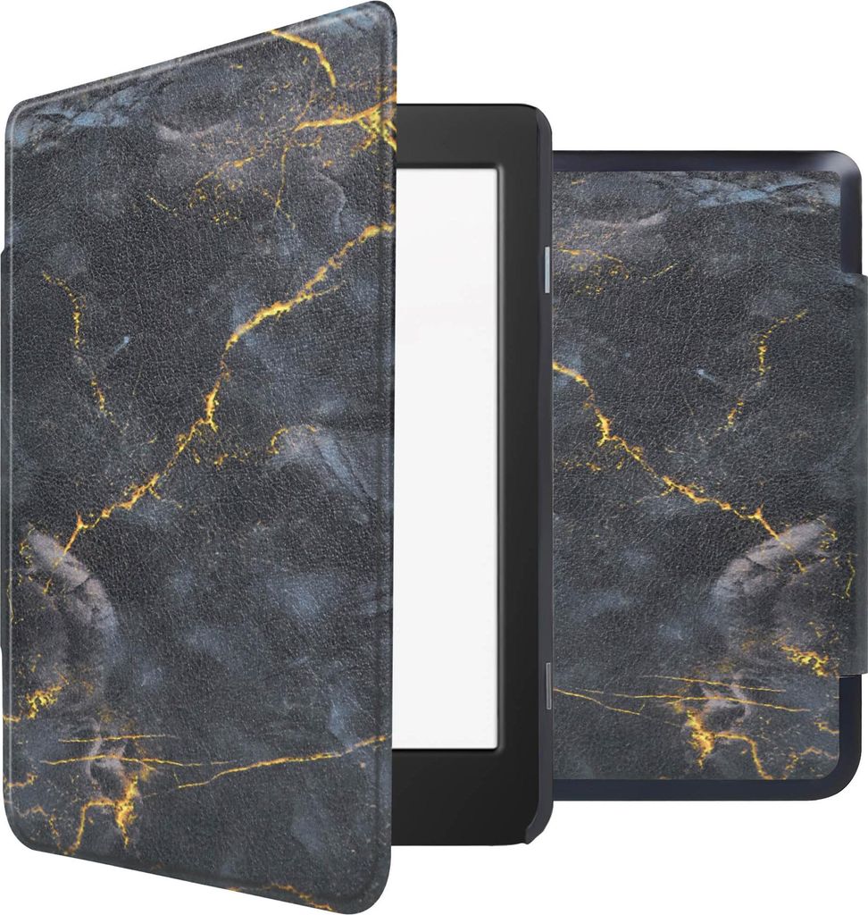 imoshion Design Slim Hard Case Klapphülle Kobo Nia - Black Marble