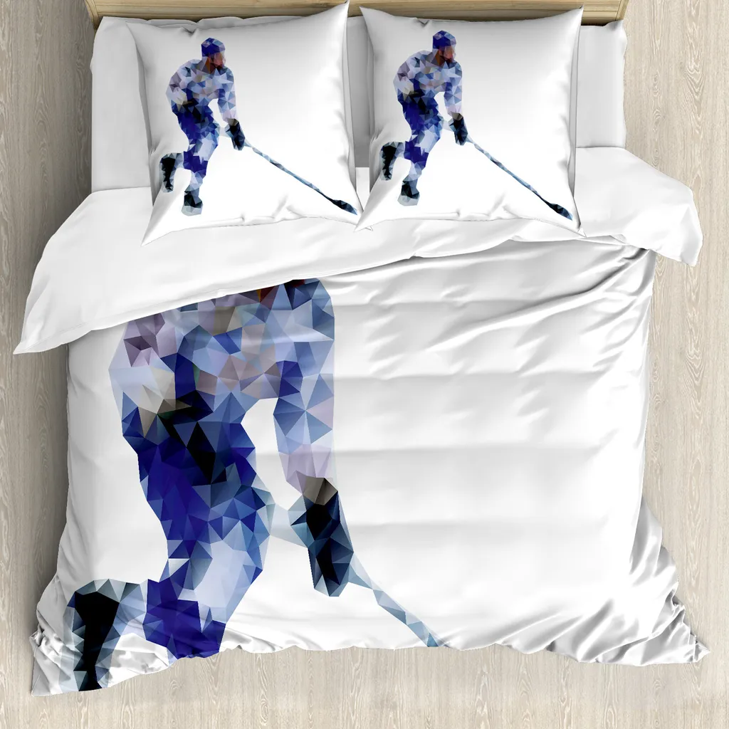 Set Letto ABAKUHAUS Hockey Triangles 155x220: Tessuto Anallergico