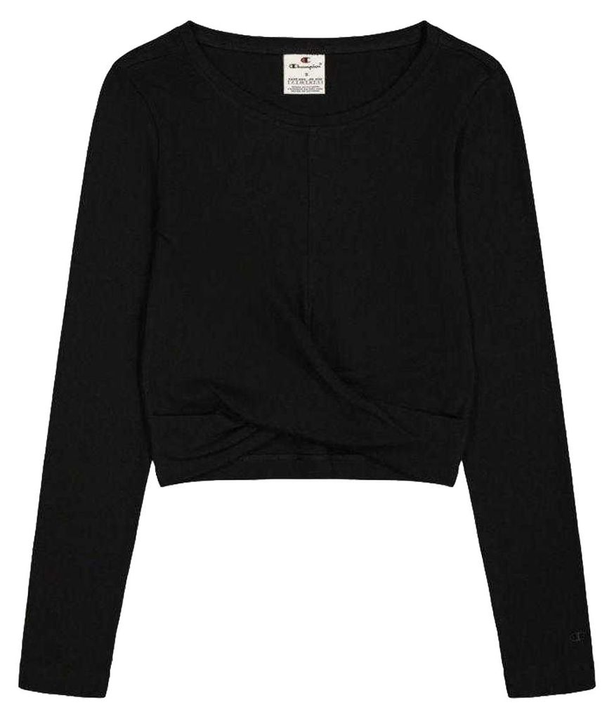 Champion - kurzes T-Shirt für Damen, Wickelfront PP9531 (M) (Schwarz)