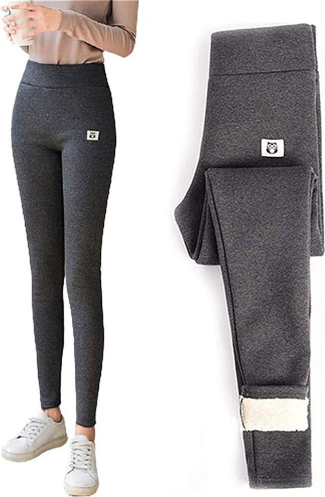 Winter Damen Dicke Kaschmir-Wollleggings Winddichte Winterwarme elastische Leggings Hosen Fleecegefütterte dicke Strumpfhose