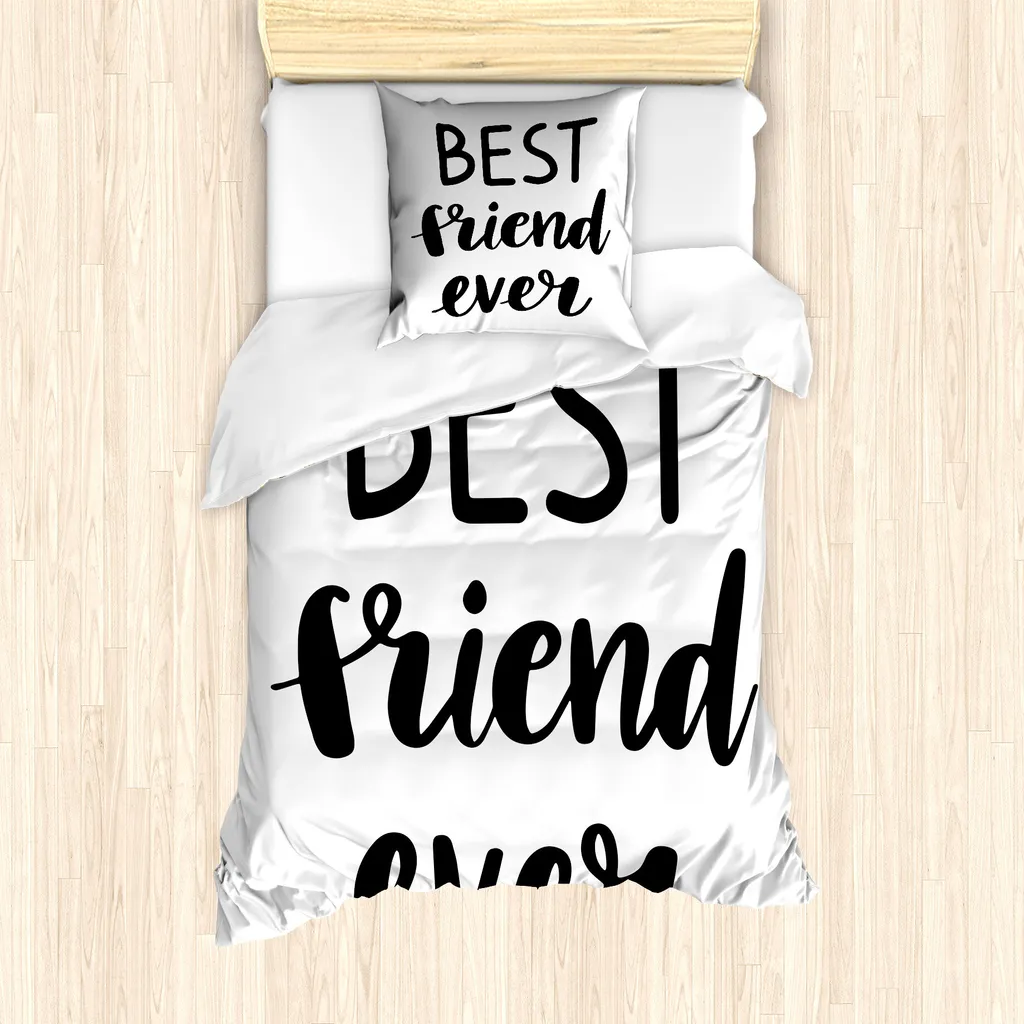 Set Copripiumino ABAKUHAUS Best Friend 135x200 Antracite per Letto Singolo