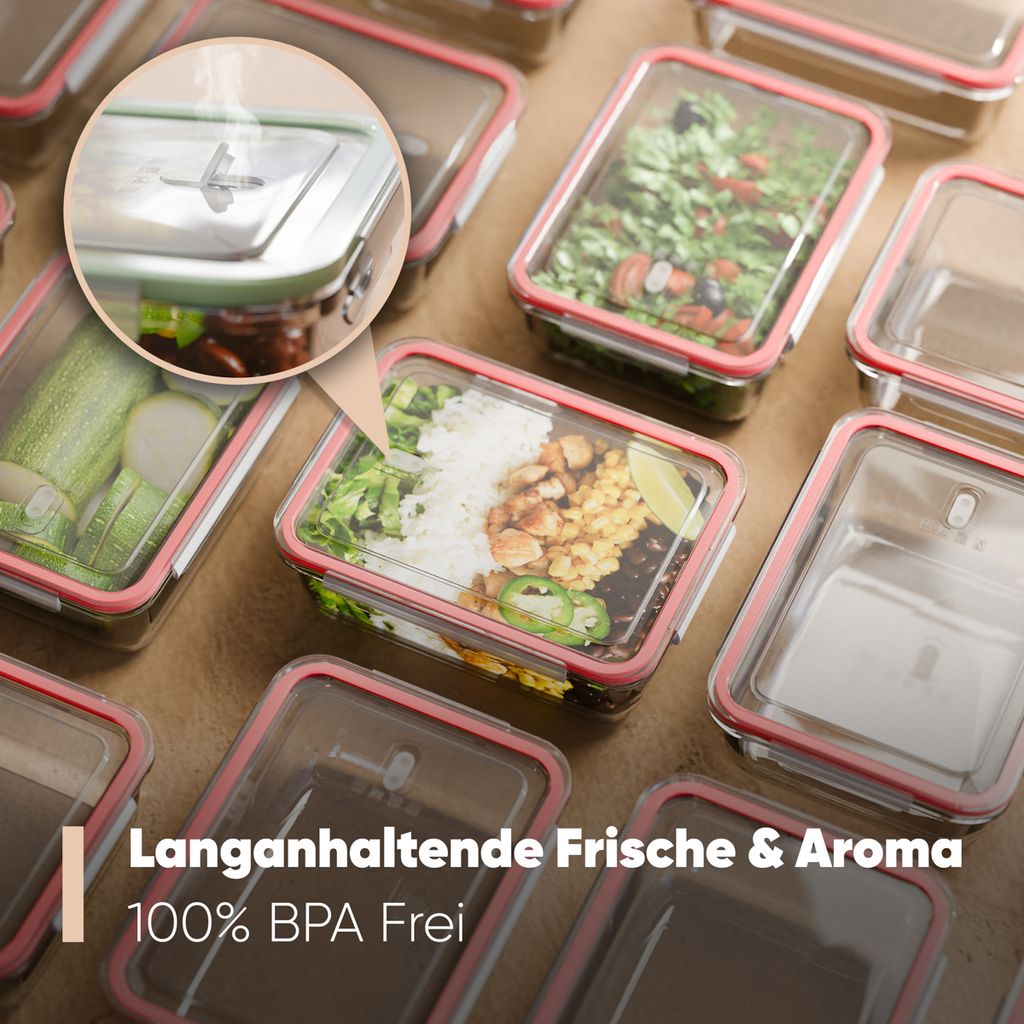 classbach® Frischhaltedosen Glas mit Deckel | 9er Set | für Produktbild 5
