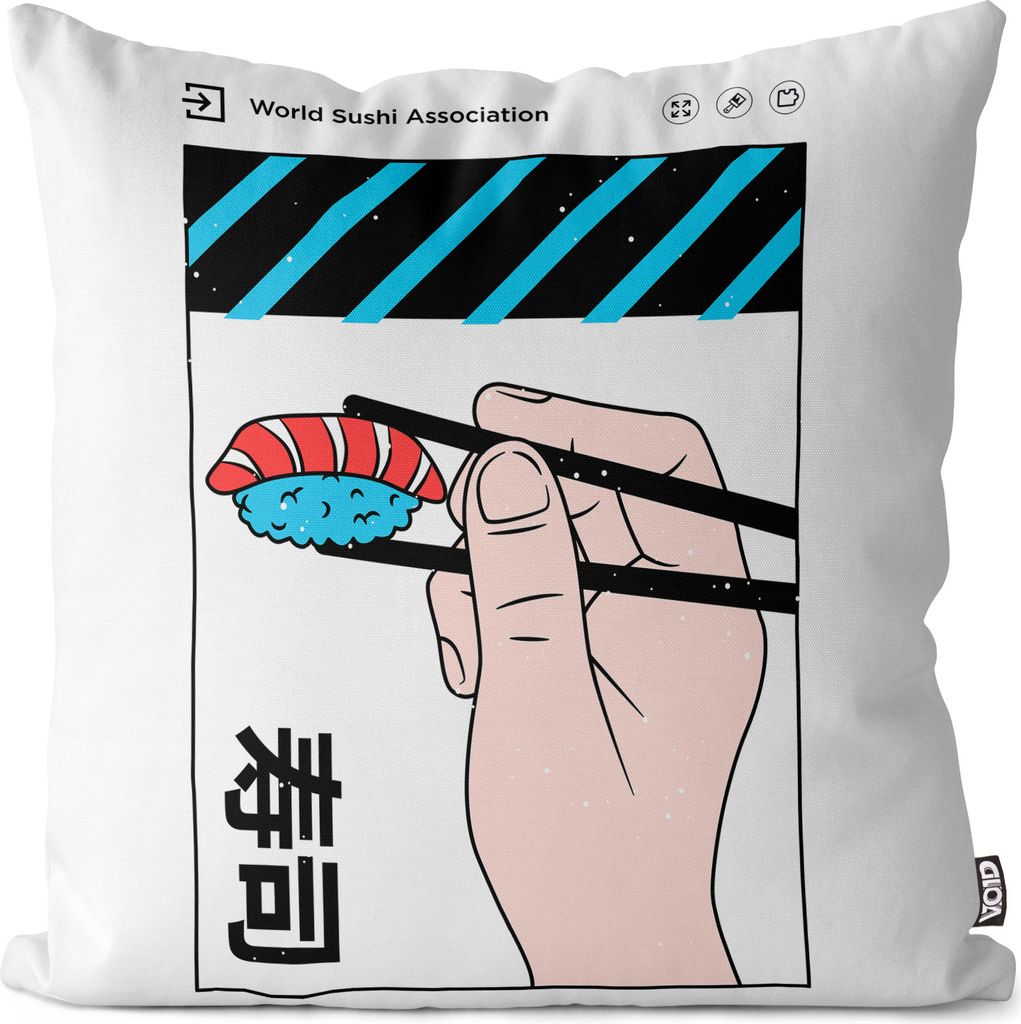 VOID Sushi Asien Anime Grafik Kissenbezug Kissenhülle Polyester Dekoration Outdoor Dekokissen