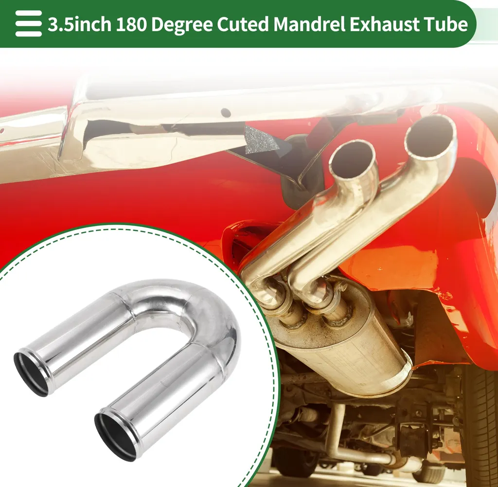 Tuyau pour modification échappement 3.5'' inox T304 coudé à 180 degrés