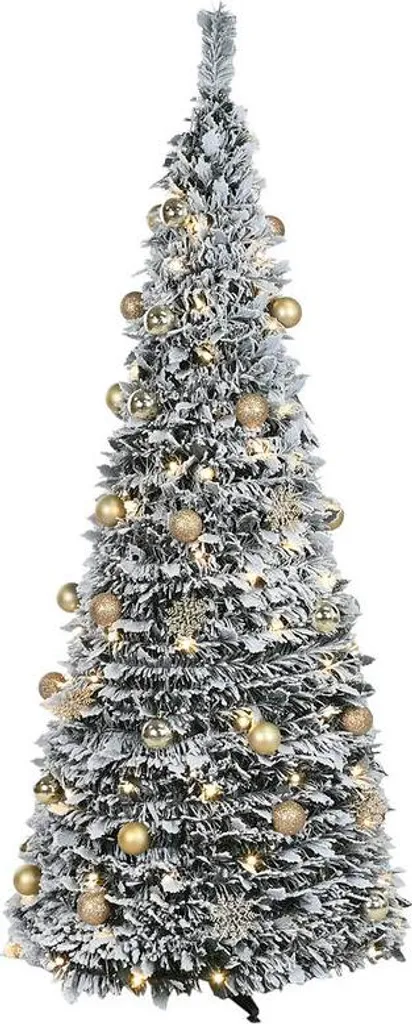 Sapin de Noël artificiel enneigé Home ESPRIT Gold - Décoration PVC