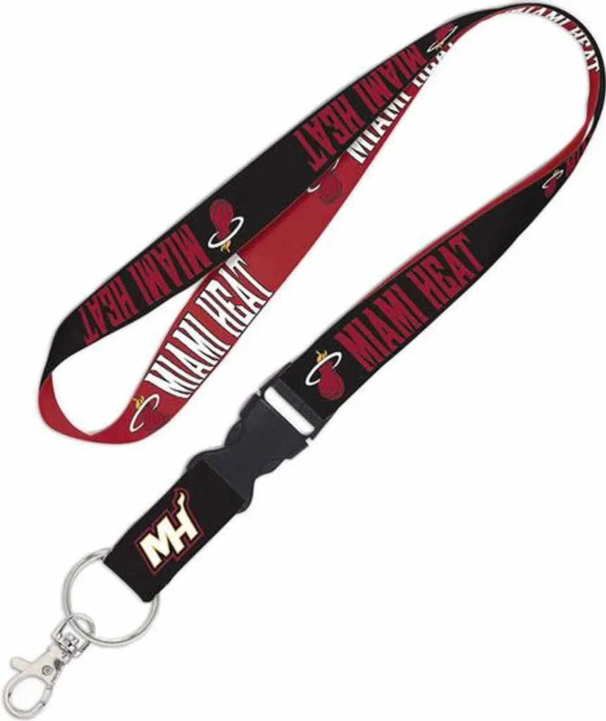 Lanyard NBA Miami Heat WinCraft avec boucle détachable et logo officiel