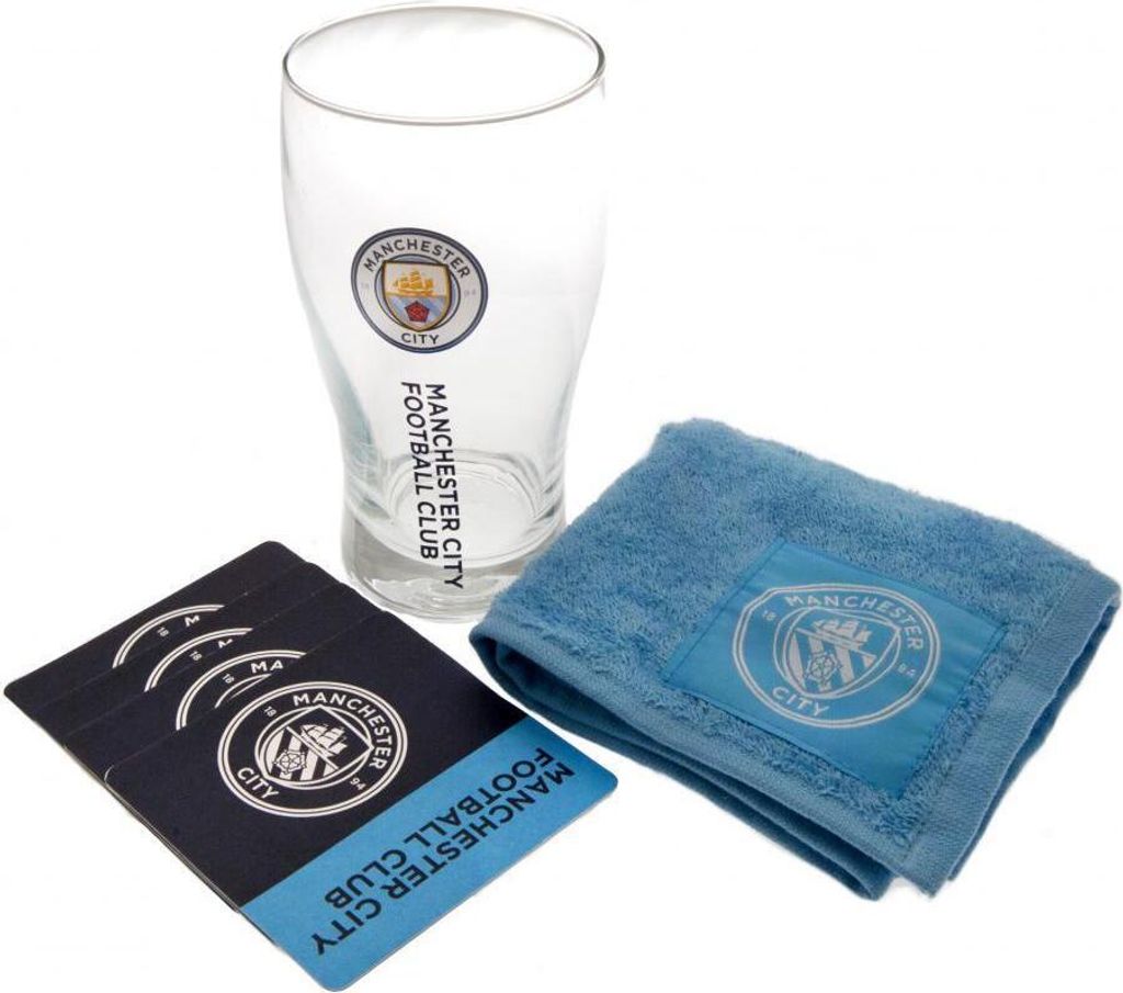 Manchester City FC - Mini - Bar Set TA2193 (Einheitsgröße) (Marineblau/Blau)