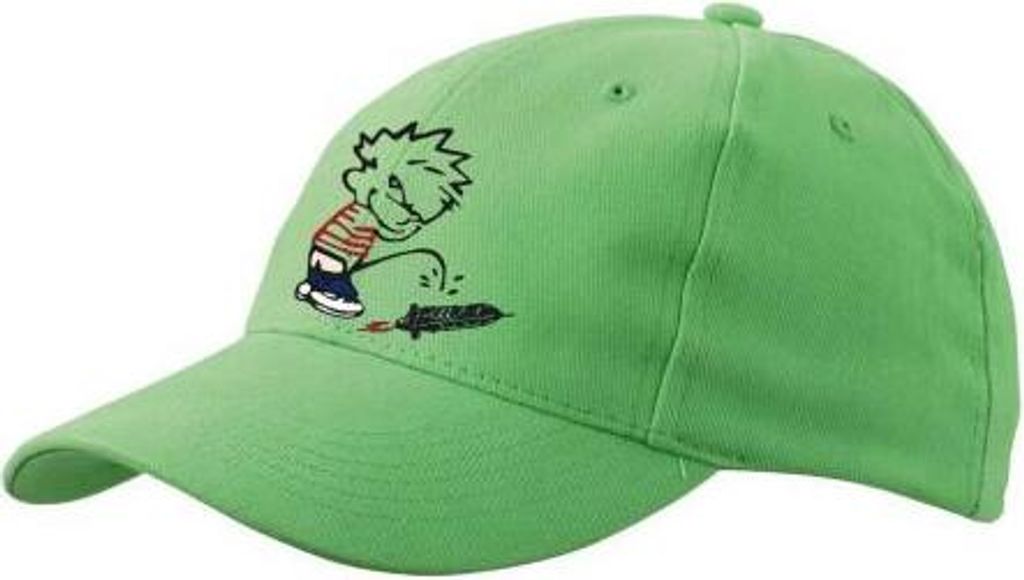 Baseballcap mit Textildruck - Pinkelmännchen gegen Drohnen Produktbild 