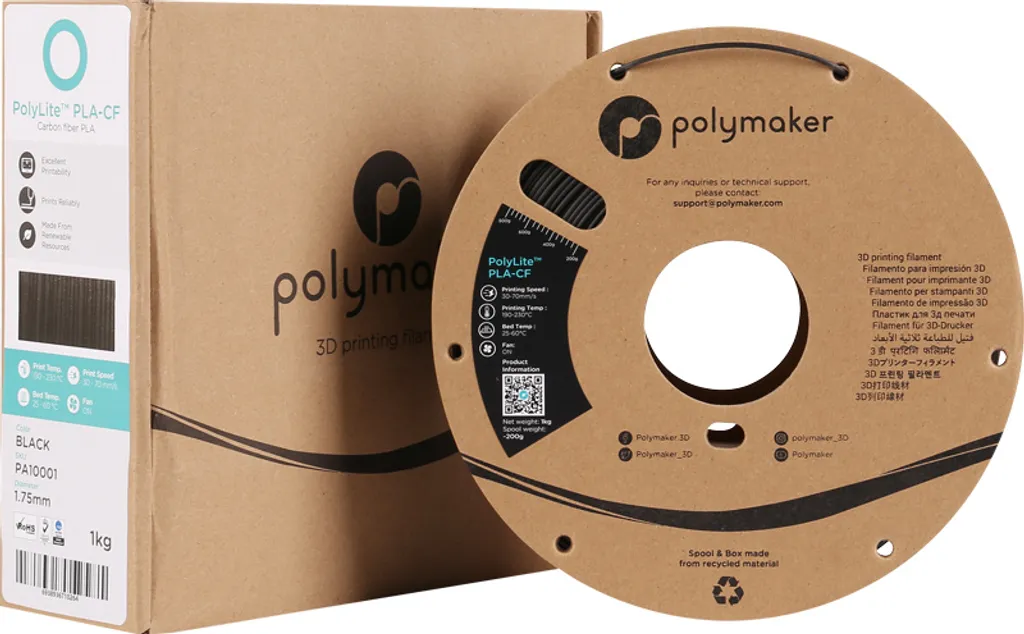 Filament PLA-CF 1.75mm Polymaker PolyLite pour prototype et drone 3D - 2