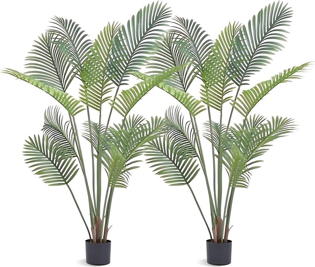 Kunstpflanze Areca Catechu – In Topf – Für Innen und Außen – Wasserfest und Geruchlos – Künstliche Pflanze aus PE