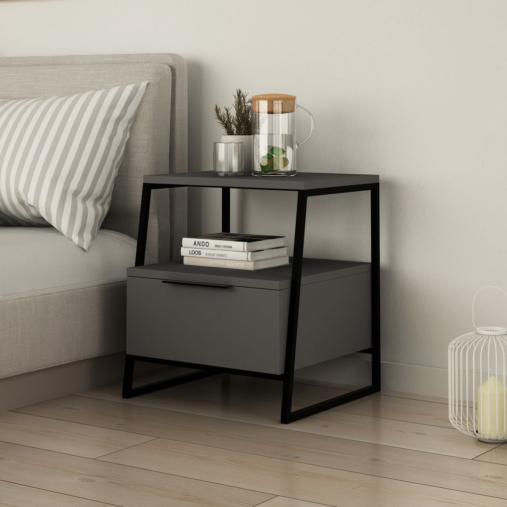 Skye Decor, Pal - Antracite, comodini e armadietti, Immagine del prodotto 