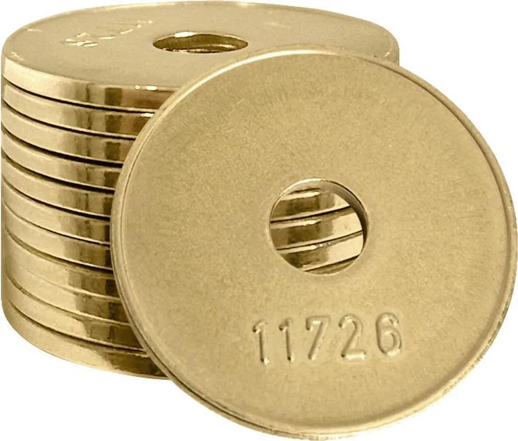 Lot 100 Jetons de Lavage Laiton Miele 11726 avec Trou - Pro