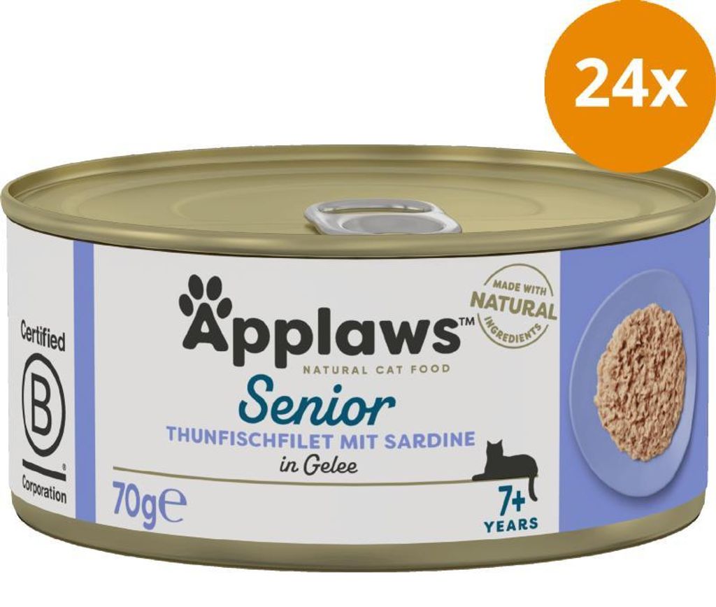 Applaws Natural Cat Tins Senior Thunfisch & Sardine in Gelee 70 g