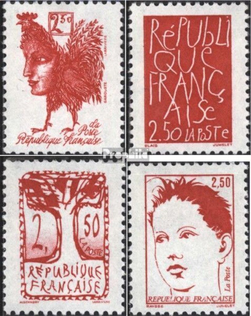 Briefmarken Frankreich 1992 Mi 2916-2919 (kompl.Ausg.) postfrisch Ausrufung Republik