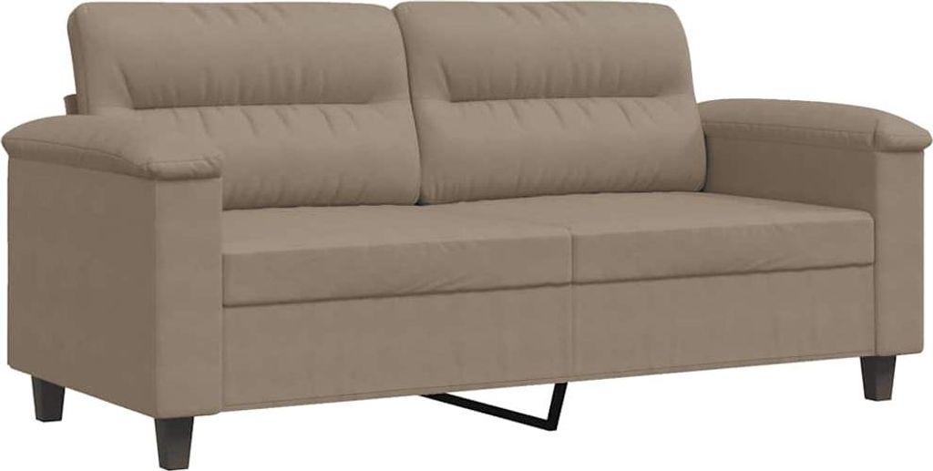 vidaXL 2-Sitzer-Sofa Taupe 140 cm Mikrofasergewebe