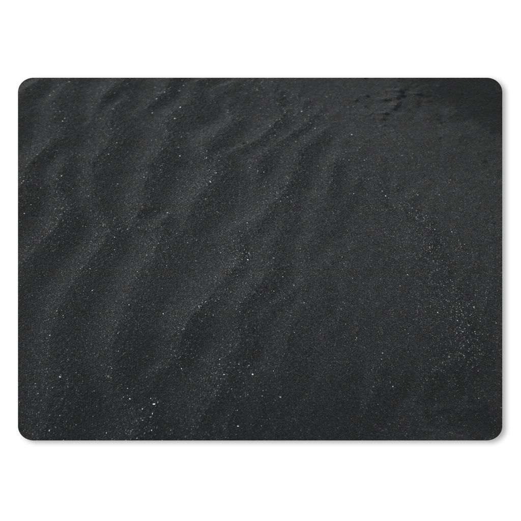 MuchoWow Mauspad Mousepad Sand - Schwarz - Weiß - Strand 23x19 cm - Mousepads - Maus Mat - Pad - Mausunterlage - Schreibtischunterlage - Mauspad