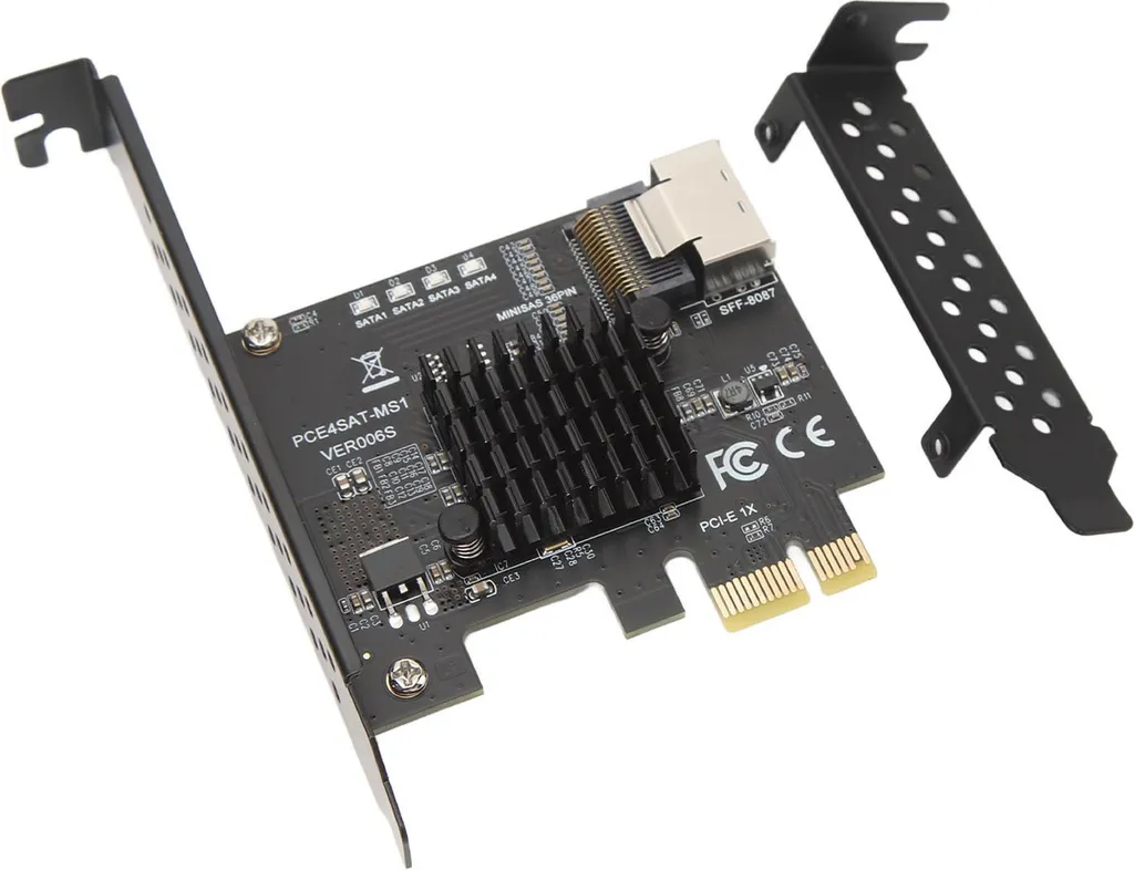 Carte PCIe SATA 3.0 Haute Vitesse 6Gbps avec Mini SAS SFF-8087 36 Broches
