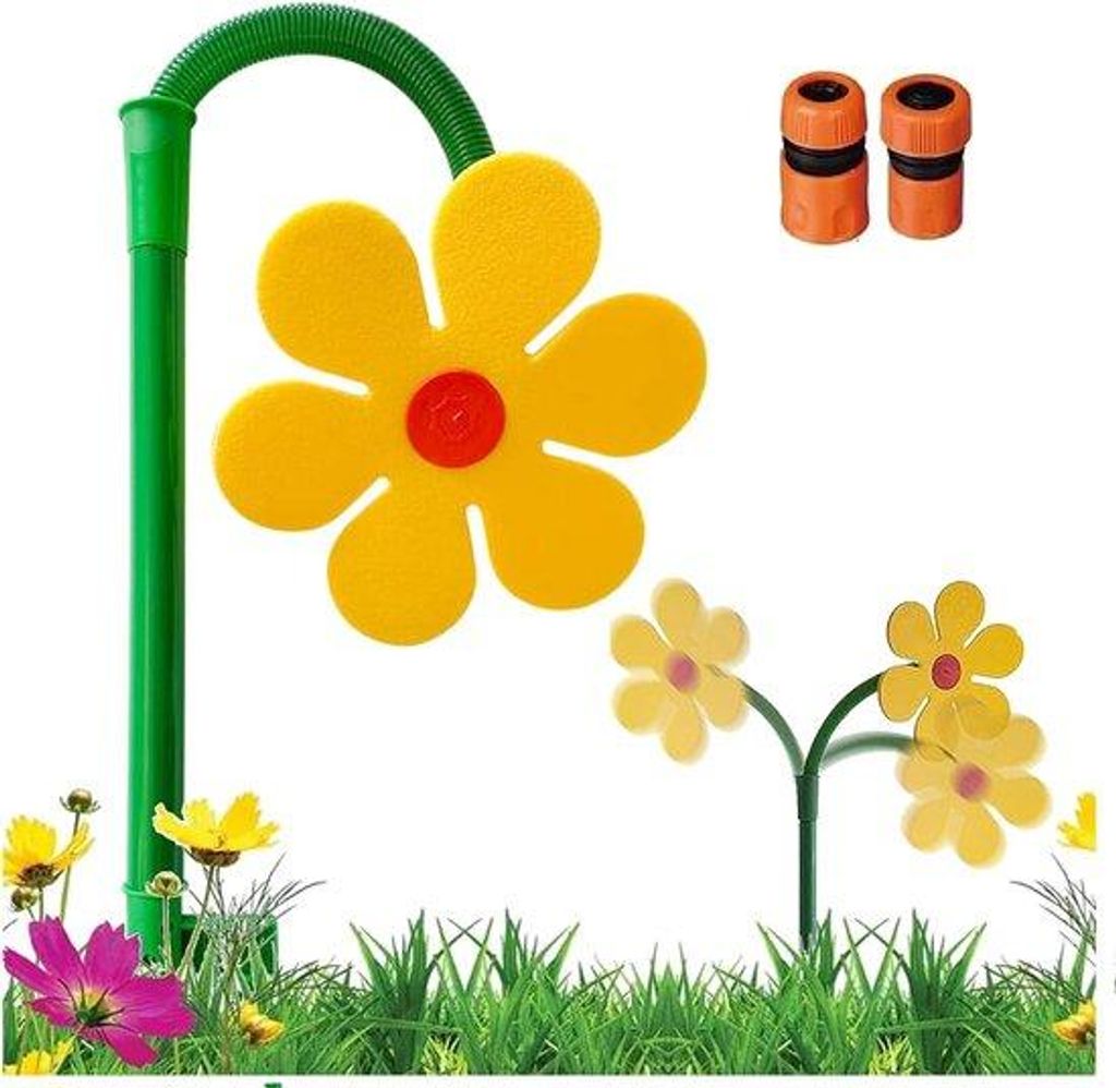 360-Gradiger Düsenstrahl, Idealer Sprinkler für Rasen und Außenbereich, Tänzerische Blumenstrahler mit 1/2 Zoll Adapter