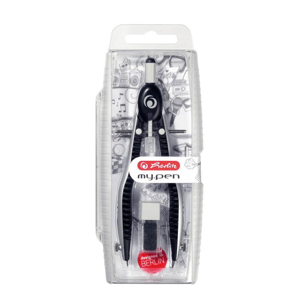 Herlitz 11122322 Schnellverstellzirkel my.pen schwarz/grau Obrázek produktu 