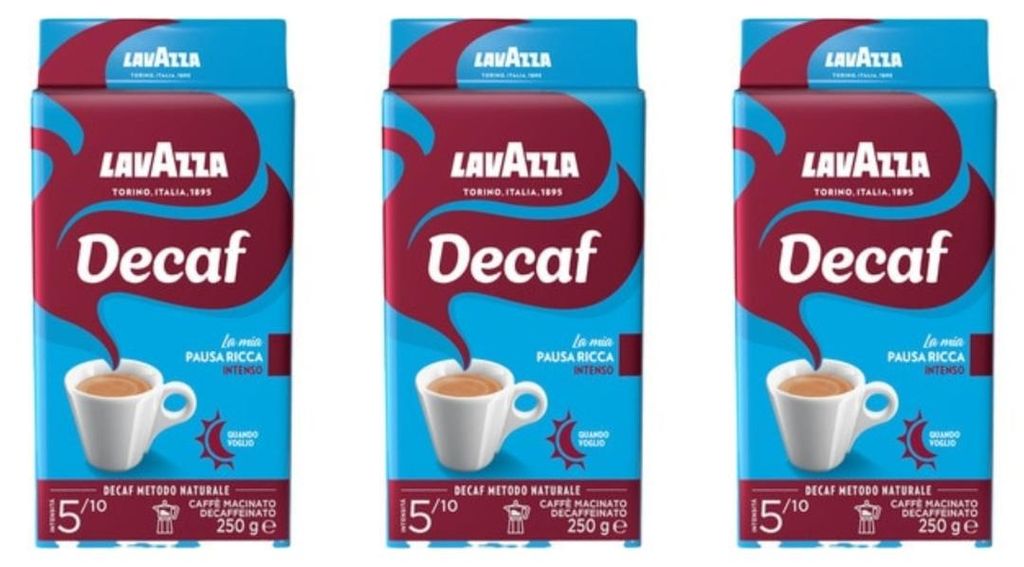 DEK Intenso Lavazza Italienischer Gemahlener Kaffee Original 3 x 250g