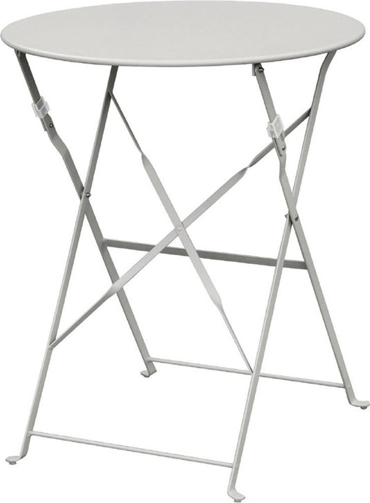 Bolero runder klappbarer Terrassentisch Stahl grau 60cm