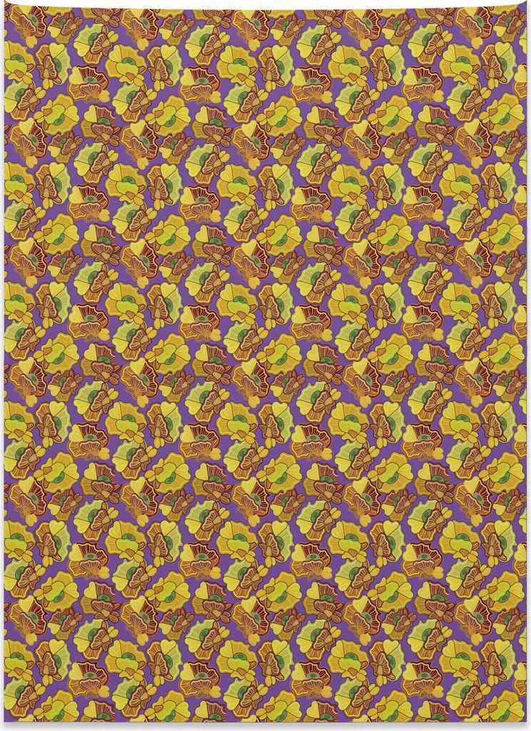 Abakuhaus Botanisch Wandteppich, Mohnfeld aus Weiches Mikrofaser Stoff Kein Verblassen Klare Farben Waschbar, 110 x 150 cm, Mehrfarbig