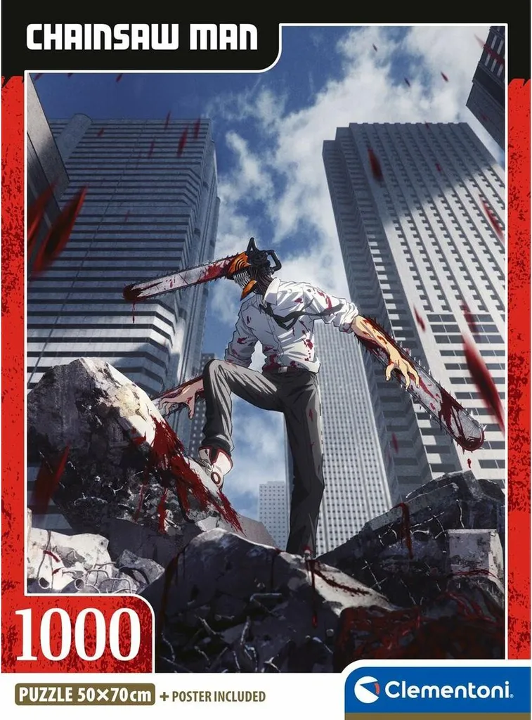 Puzzle Clementoni 1000 pièces Chainsaw Man avec impression haute qualité