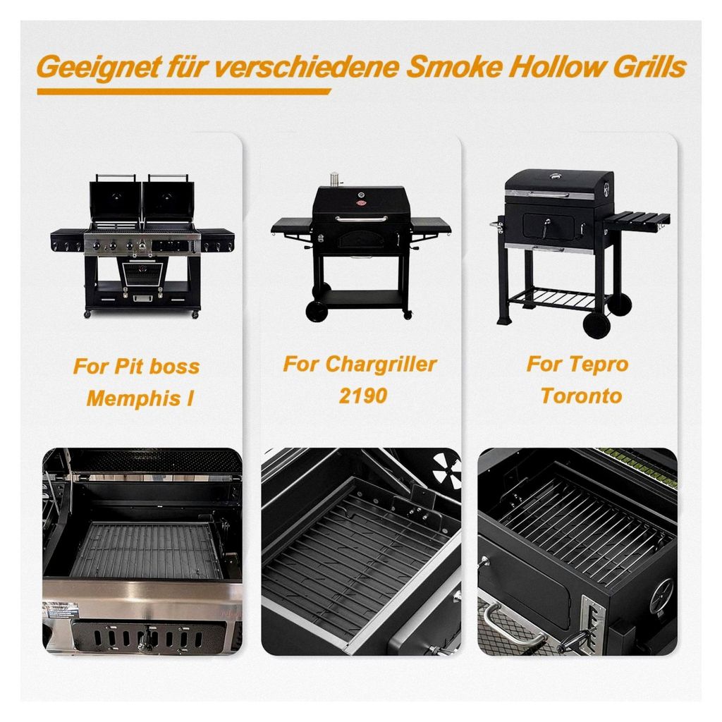 Verstellbare Holzkohleschale 38,5-73cm für verschiedene Holzkohlegrills, hochtemperaturbeständig, Aschepfanne, universeller Holzkohlekorb