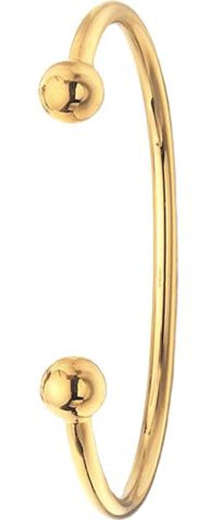 Eleganter 9 Karat (375) Gold Herren - Torque Armreif - 4mm, 24 Gramm; TRS20510