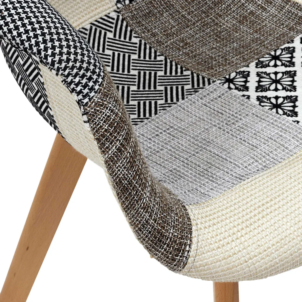Fauteuil Patchwork Gris Lot de 2 : Fini les Chaises Inconfortables !
