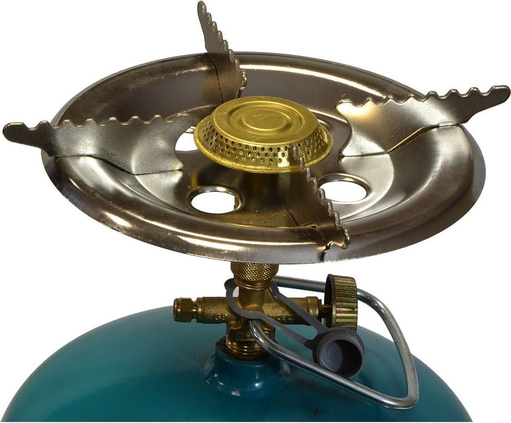 Campingkocher Einflammig Groß 17,8 x 17,8 cm – Gasherd für Propan-Butan-Flaschen, Outdoor & Camping