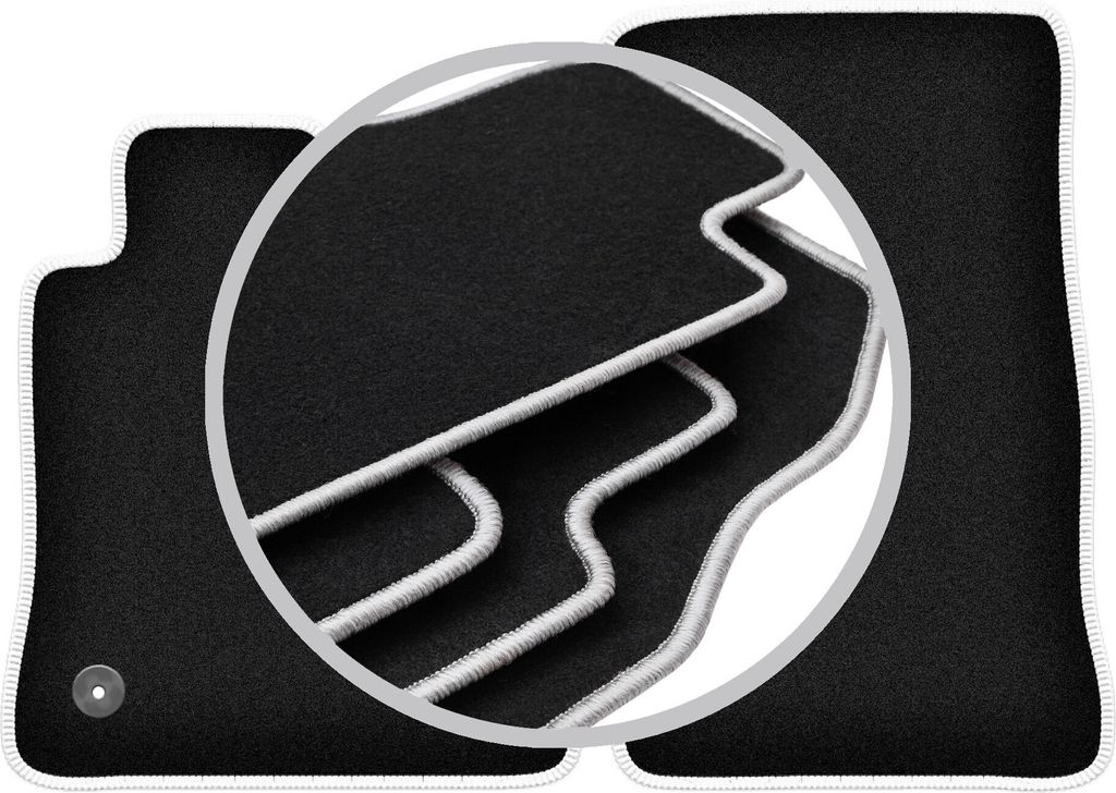 CARLUX-SILVER Autofußmatten für: Chevrolet Camaro VI Coupé (2015-2020)